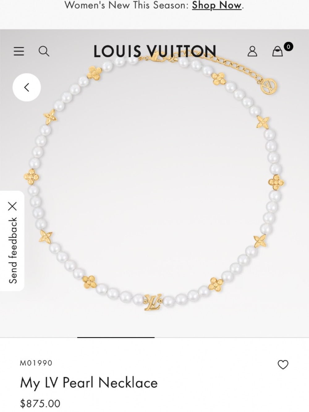My LV Pearl Necklace